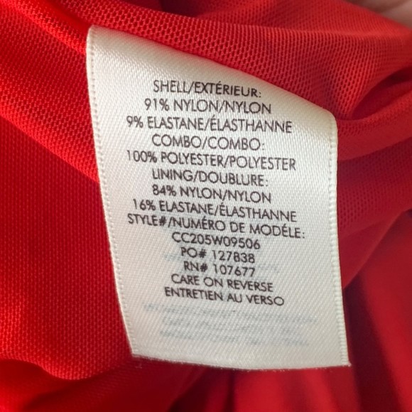 NWT ALICE + OLIVIA Nelle Nylon Cutout Maxi Dress in Bright Poppy 10 Square Neck - Picture 10 of 12